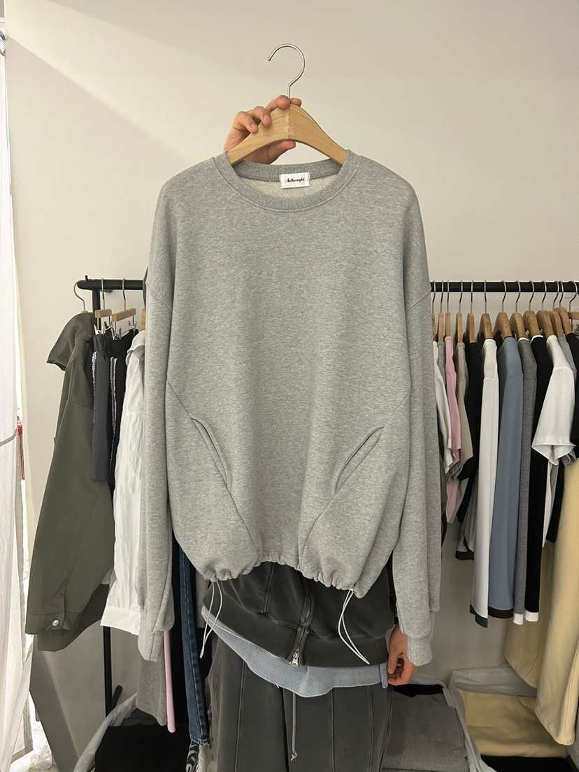 AS THOUGHT韓國直郵㊣東大門實拍女裝新品25春夏休閑衛衣口袋AS THOUGHT衛衣