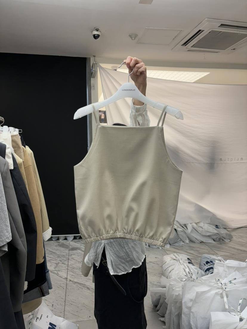 LONDON FLAT直郵韓國代購㊣女裝新款職業熱賣25春夏吊帶背心LONDON FLAT吊帶/背心