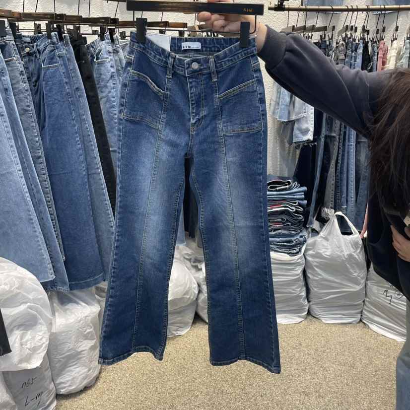AIM韓國直郵㊣女裝新款熱賣25春夏推薦時尚職業休閑人氣牛仔褲AIM牛仔褲