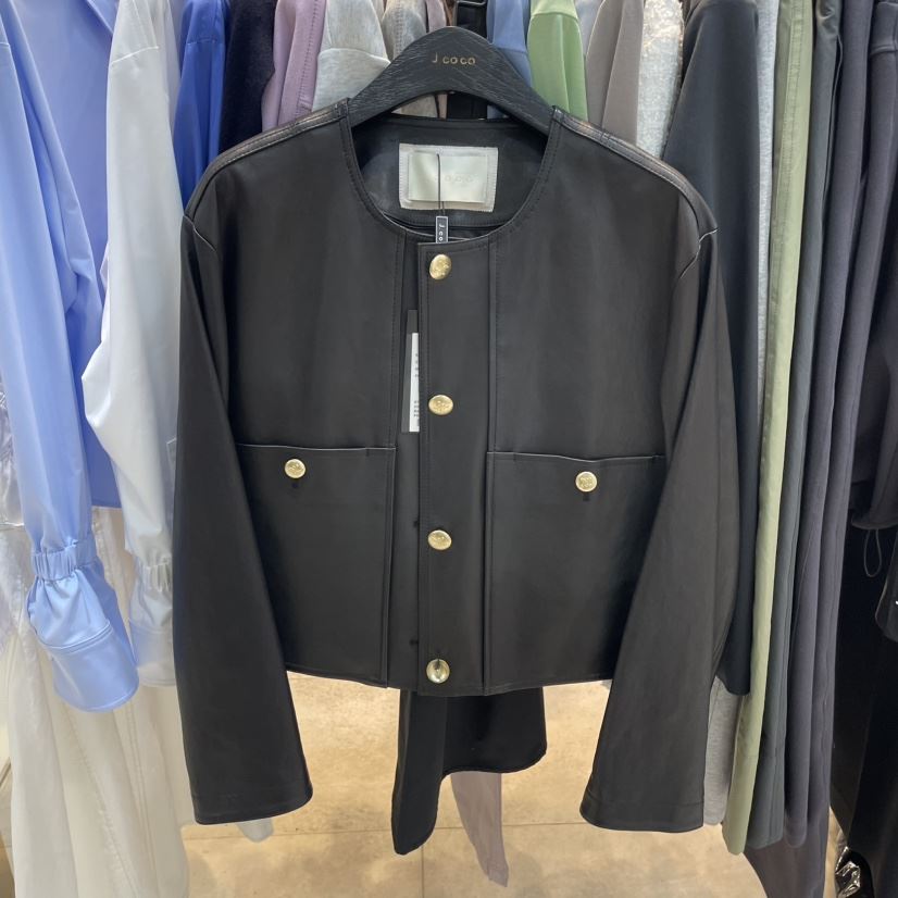 J COCO韓國㊣直郵東大門代購女裝新品推薦人氣熱賣夾克羊皮J COCO夾克