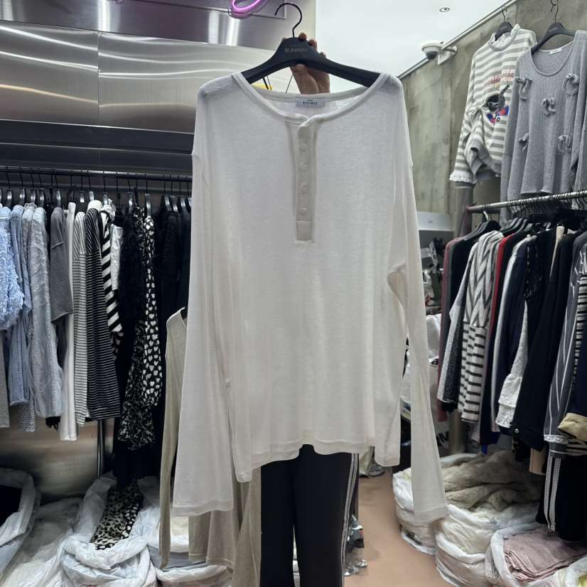 RUNWAY-런웨이韓國直郵女士新品25春夏真品時尚推薦長袖T恤RUNWAY長袖T恤