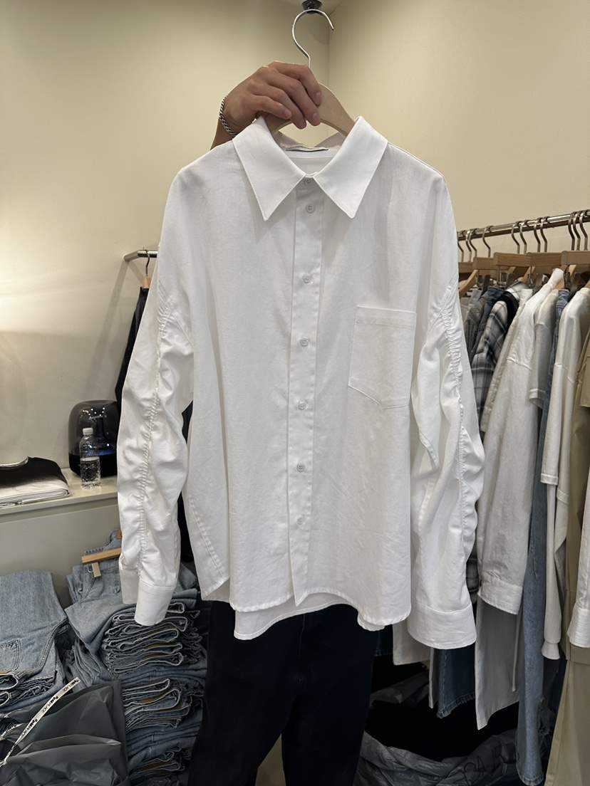 MONDAYMORING東大門代購女裝新款職業25春夏襯衫蕾絲衫褶皺MONDAYMORING襯衫/蕾絲衫