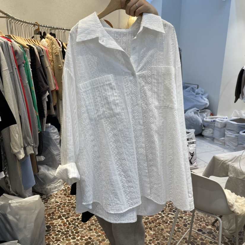 THE LINE-Q韓國代購女士新款職業時尚25春夏真品襯衫蕾絲衫THE LINE-q襯衫/蕾絲衫