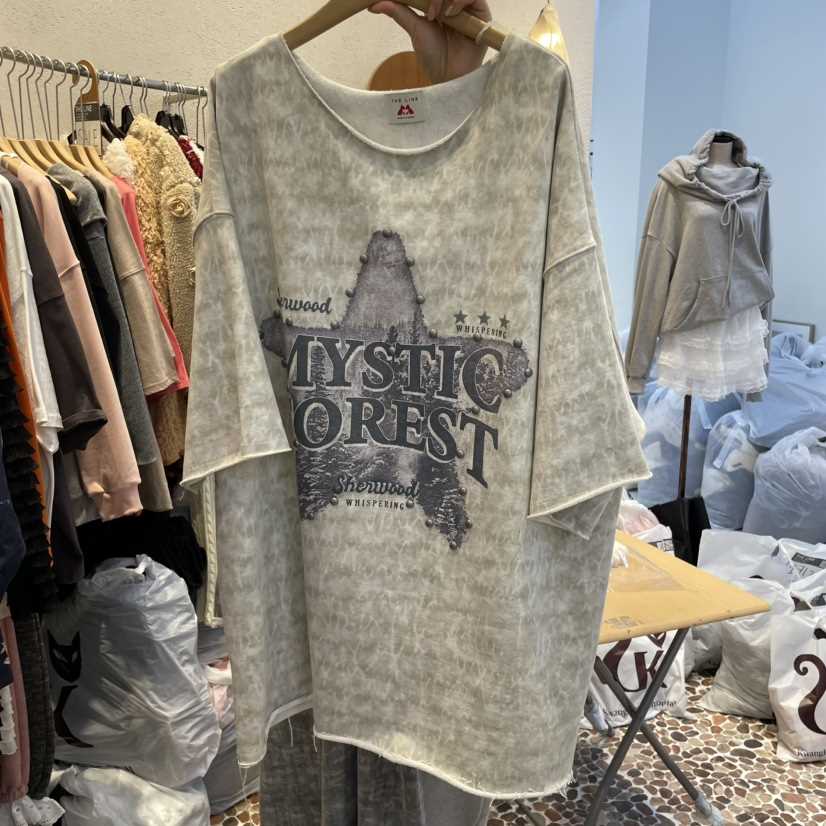 THE LINE-Q東大門代購女士新品25春夏休閑時尚推薦人氣T恤THE LINE-qT恤