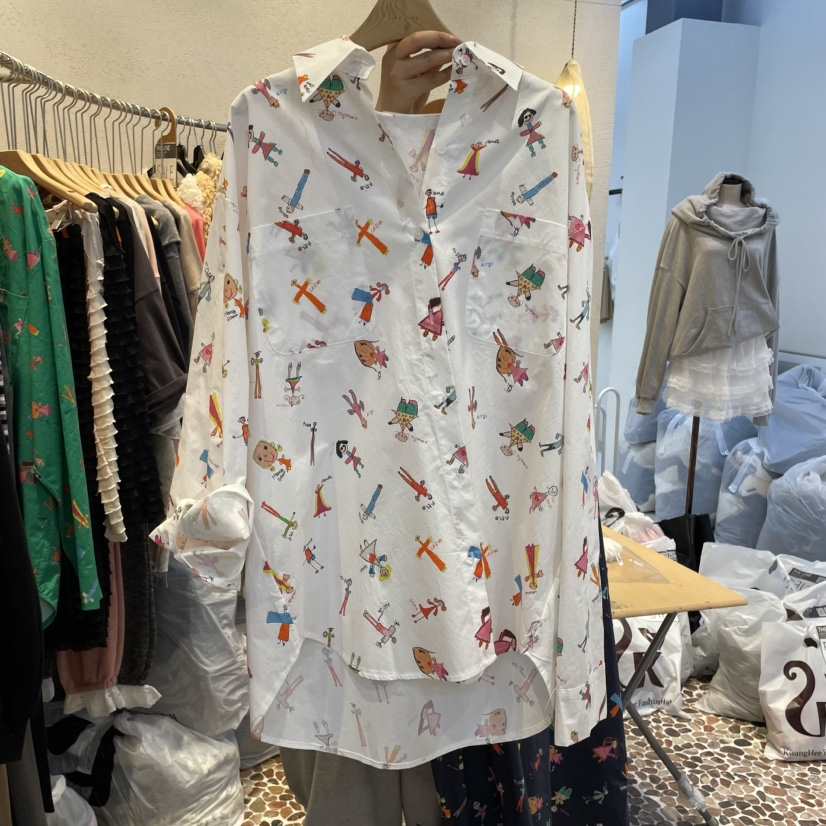 THE LINE-Q東大門直郵女裝新款時尚真品人氣25春夏襯衫蕾絲衫THE LINE-q襯衫/蕾絲衫