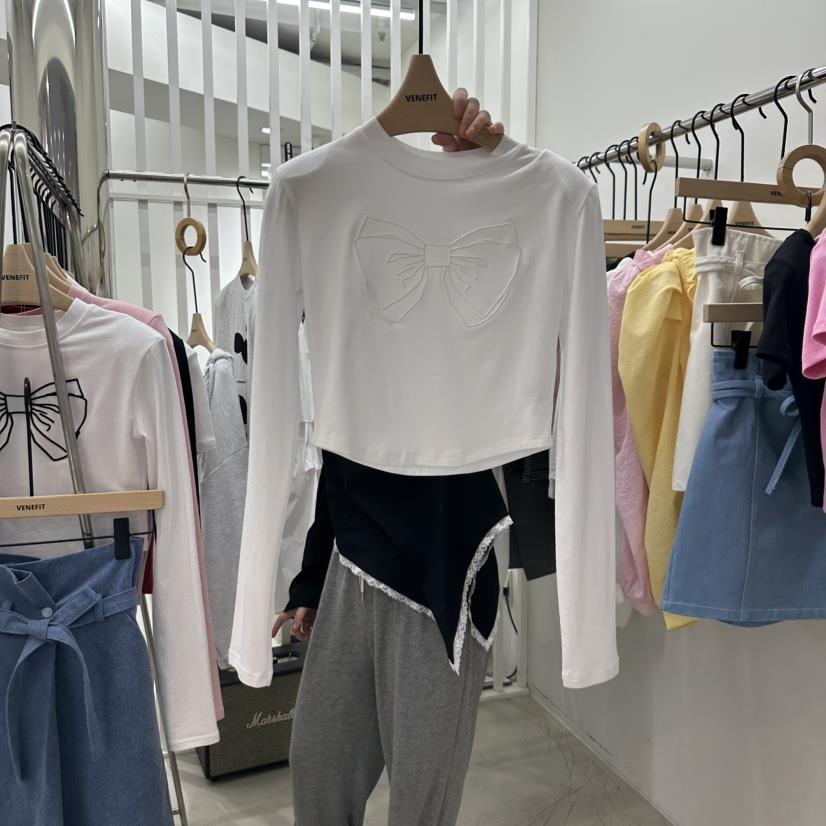 VENEFIT直郵韓國代購㊣女裝新品職業休閑時尚人氣25春夏長袖T恤VENEFIT/JENNIE長袖T恤