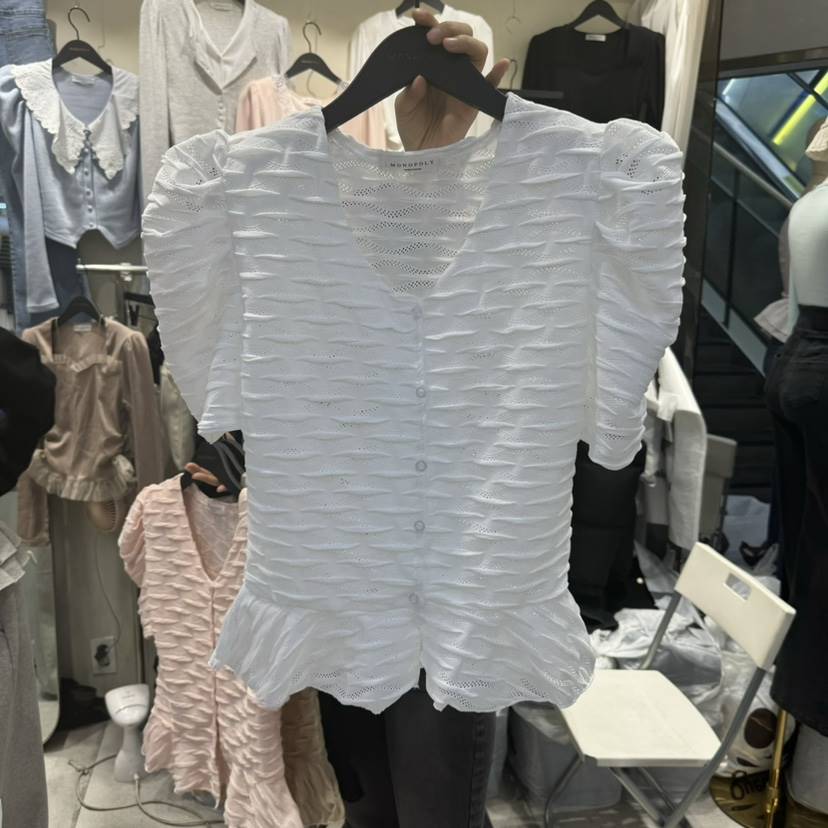 MONOPOLY東大門直郵女士新品熱賣職業休閑人氣25春夏襯衫蕾絲衫MONO_POLY襯衫/蕾絲衫