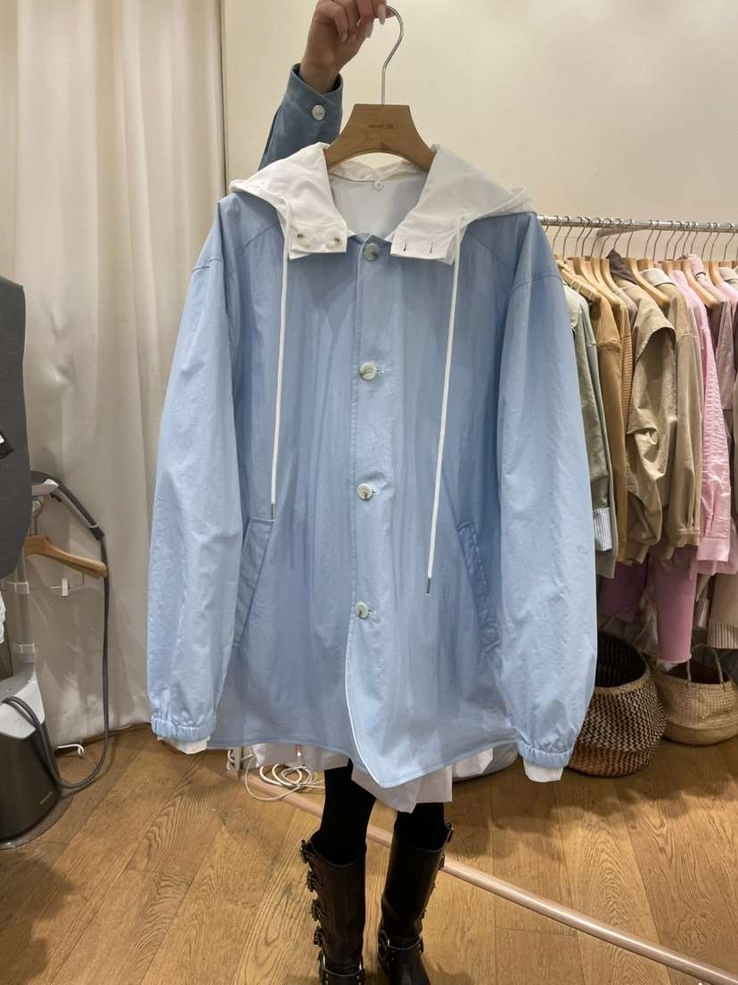 AUVERFIT直郵韓國代購㊣女裝新款25春夏時尚夾克兩面穿雙面AUVERFIT夾克