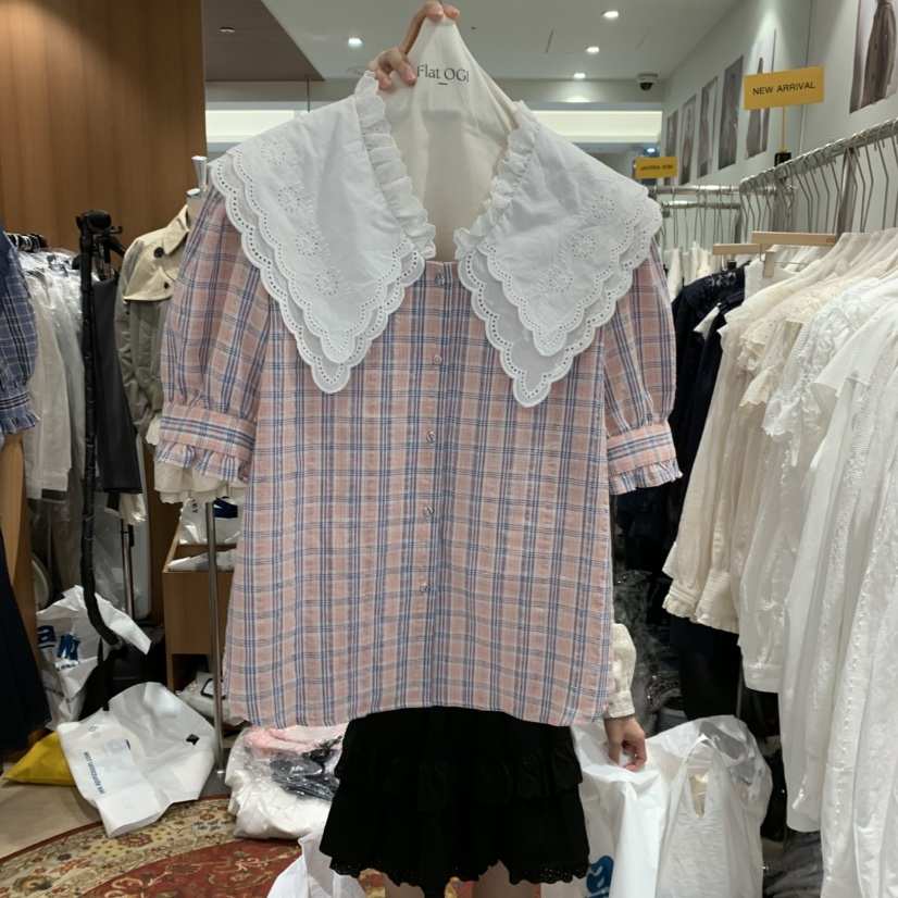 OGI韓國代購女裝新品休閑職業人氣25春夏熱賣推薦襯衫蕾絲衫FLat OGI襯衫/蕾絲衫
