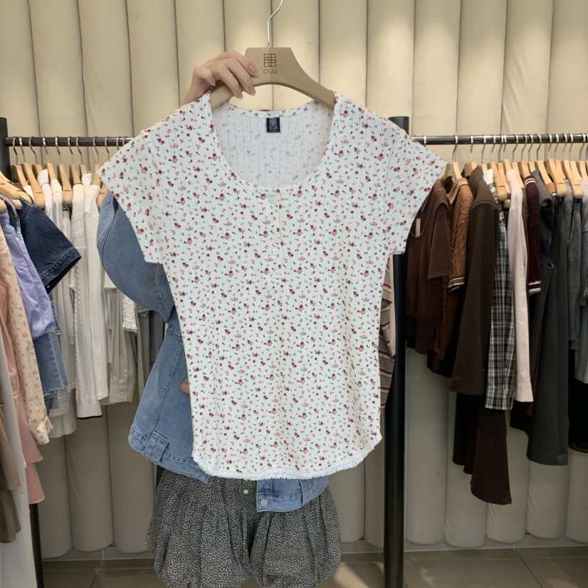 OUS/INCH-L直郵韓國代購㊣女裝新品推薦熱賣職業時尚人氣T恤OUS/INCHT恤
