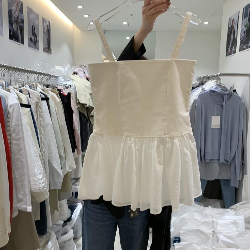 THE REST直郵韓國代購㊣女裝新品熱賣休閑25春夏人氣吊帶背心THE REST/UNNOEUD吊帶/背心