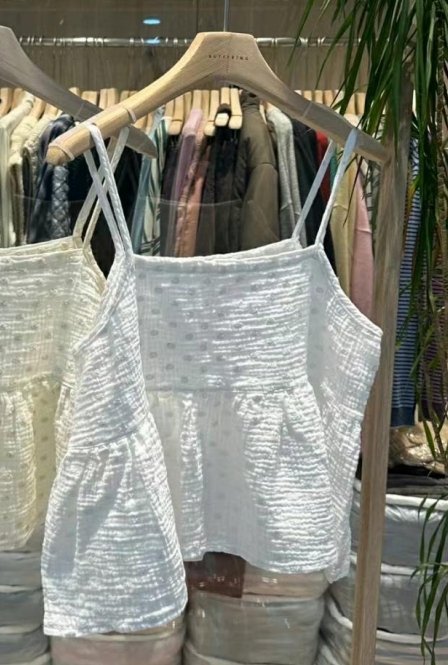BUTTERING東大門代購女士新品真品職業熱賣25春夏吊帶背心刺繡ARLOW吊帶/背心