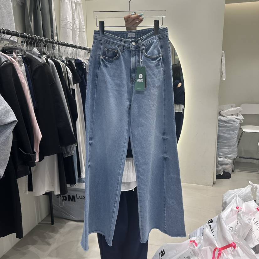 AT THE END韓國直郵女裝新款休閑真品25春夏職業熱賣牛仔褲AT THE END牛仔褲
