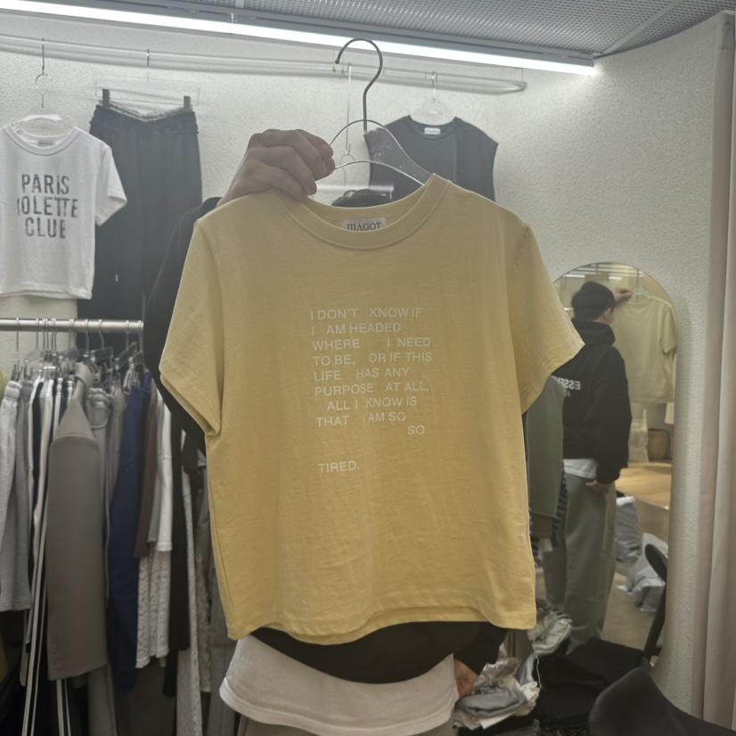 MAGOT韓國㊣直郵東大門代購女裝新品熱賣推薦休閑25春夏T恤IIIΛGOT/MAGOTT恤