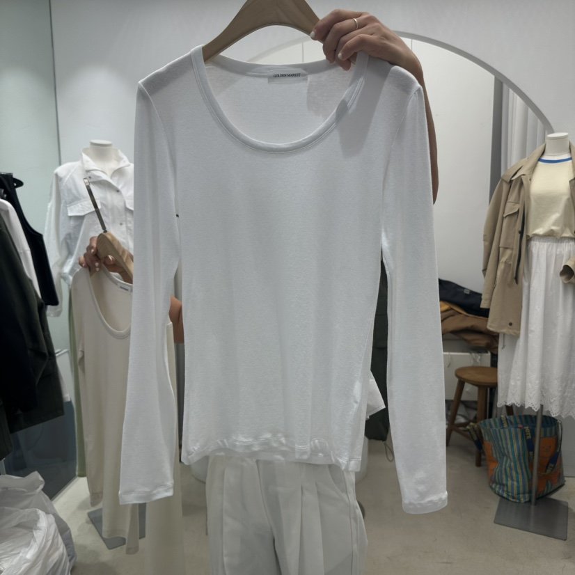 GOLDEN MARKET韓國直郵女士新品推薦真品職業25春夏長袖T恤GOLDEN MARKET長袖T恤