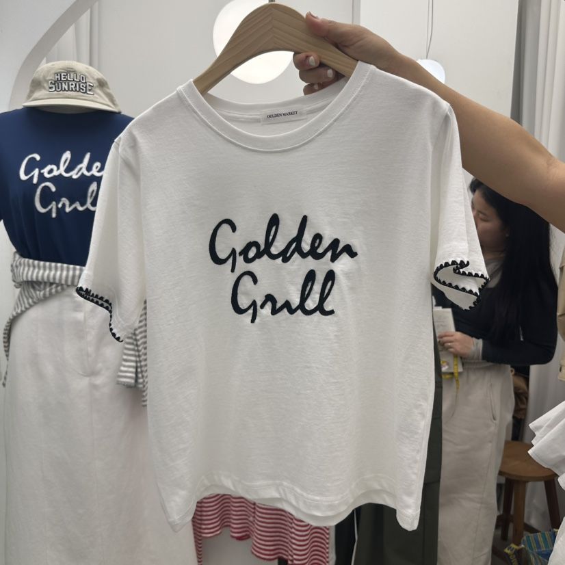 GOLDEN MARKET韓國代購女裝新款人氣休閑真品時尚職業熱賣T恤GOLDEN MARKETT恤