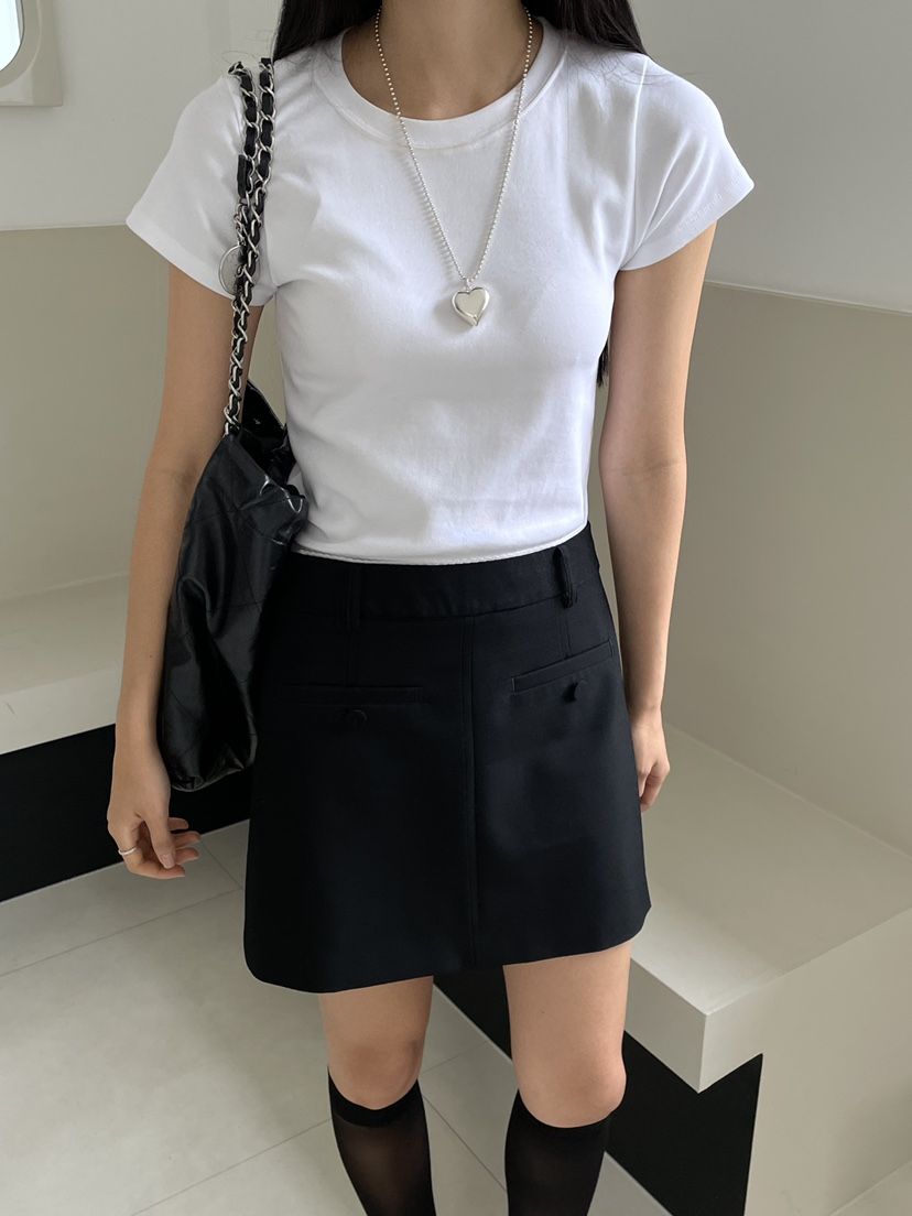 MUSHROOM EFFECT韓國直郵女士新品時尚人氣25春夏短裙蕾絲MUSHROOM EFFECT短裙
