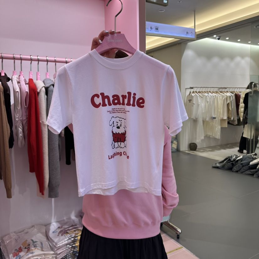 LOVE PINK韓國代購女士新品休閑熱賣時尚人氣25春夏真品T恤LOVE PINKT恤