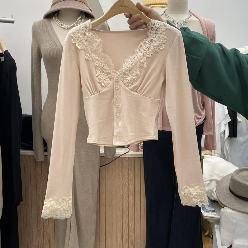 DELIGHT-Q東大門直郵女士新品推薦25春夏職業熱賣時尚長袖T恤DELIGHT-Q長袖T恤