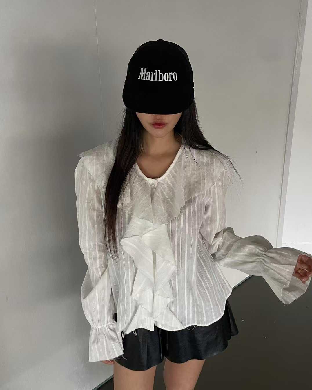 JAD韓國㊣直郵東大門代購女裝新品熱賣時尚推薦人氣襯衫蕾絲衫A.SOLE襯衫/蕾絲衫