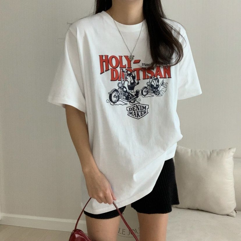 HELLO JINI韓國直郵㊣東大門實拍女裝新款人氣25春夏休閑T恤HELLO JINIT恤