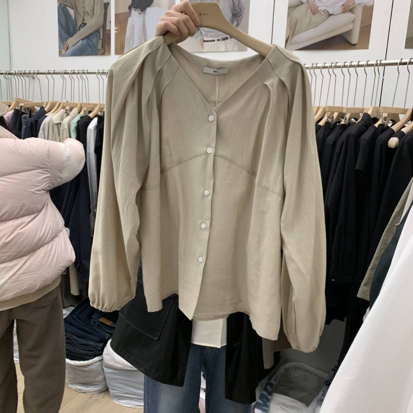 MOI-A韓國直郵㊣女裝新品25春夏職業人氣推薦熱賣襯衫蕾絲衫MOI-A襯衫/蕾絲衫
