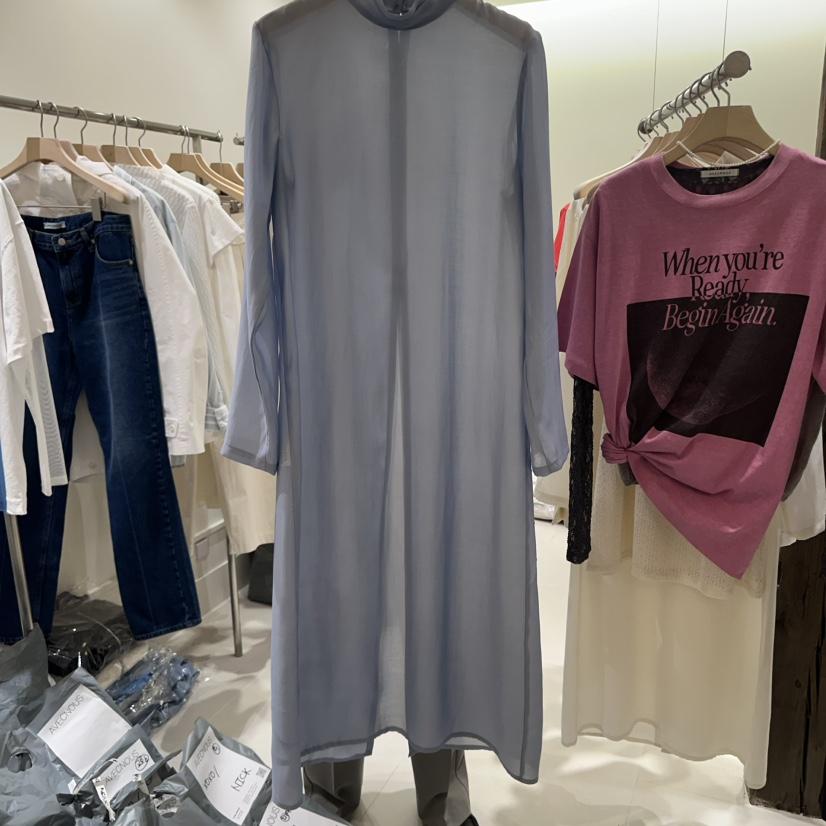 AVECNOUS韓國㊣直郵東大門代購女裝新款熱賣25春夏連衣裙高領AVECNOUS連衣裙