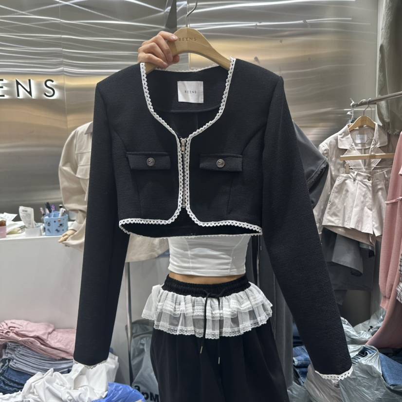 BEENS韓國直郵㊣東大門實拍女裝新款人氣熱賣時尚休閑25春夏夾克BEENS夾克
