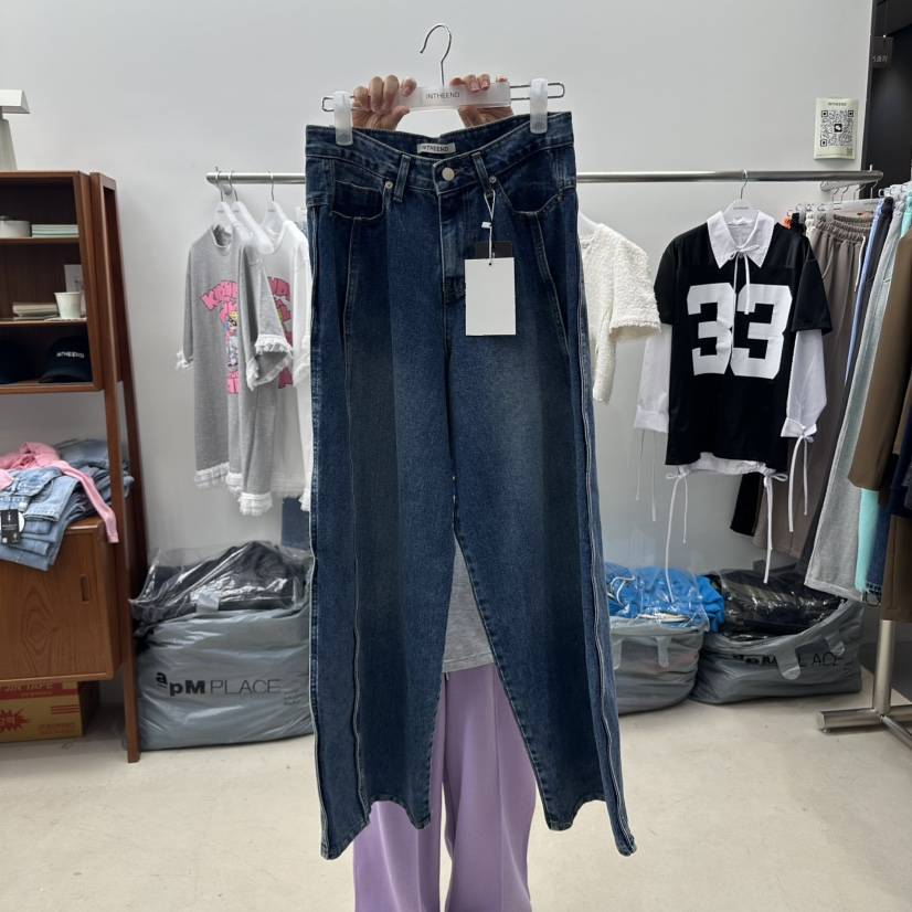 INTHEEND韓國㊣直郵東大門代購女裝新品人氣牛仔褲寬松牛仔INTHEEND牛仔褲