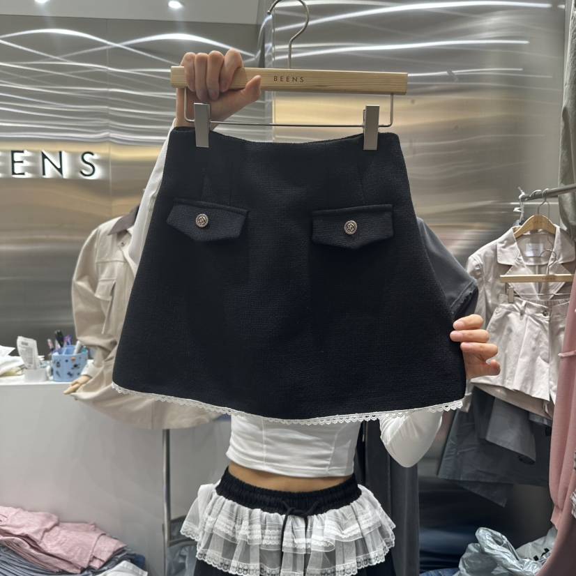BEENS韓國直郵㊣東大門實拍女裝新品人氣休閑職業熱賣推薦短裙BEENS短裙