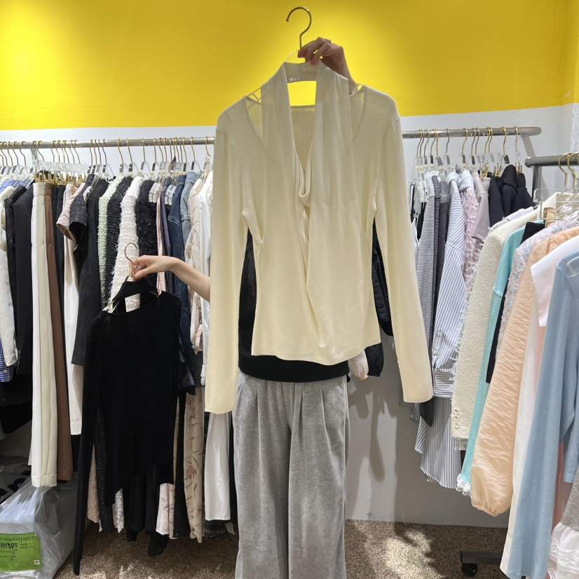 LE MASTERPLACE直郵韓國代購㊣女裝新品時尚25春夏長袖T恤Le masterpiece長袖T恤