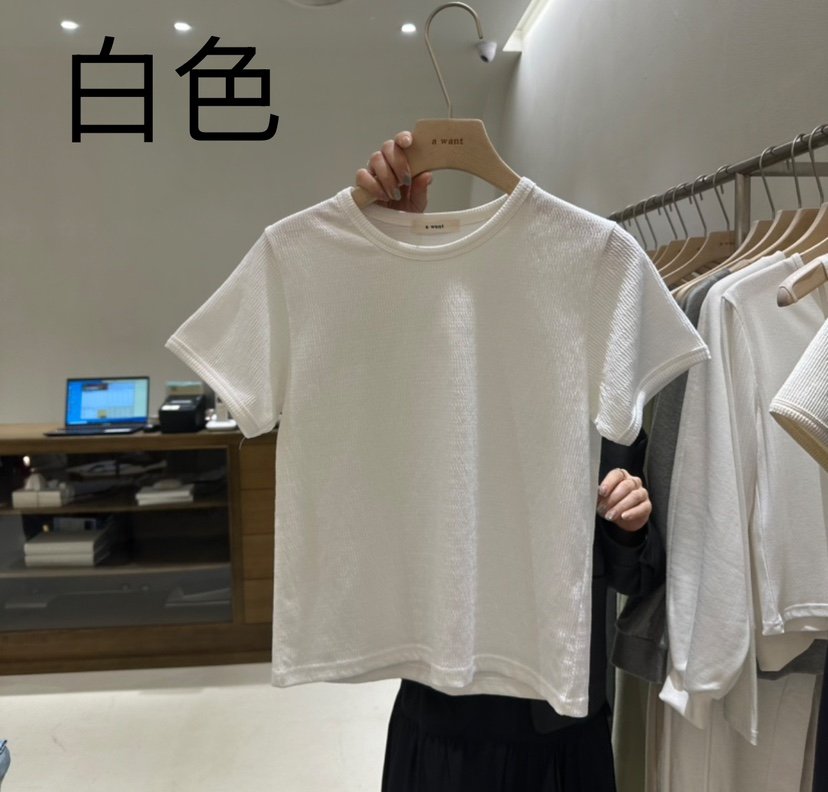 A WANT直郵韓國代購㊣女裝新款時尚熱賣職業人氣休閑25春夏T恤A WANTT恤