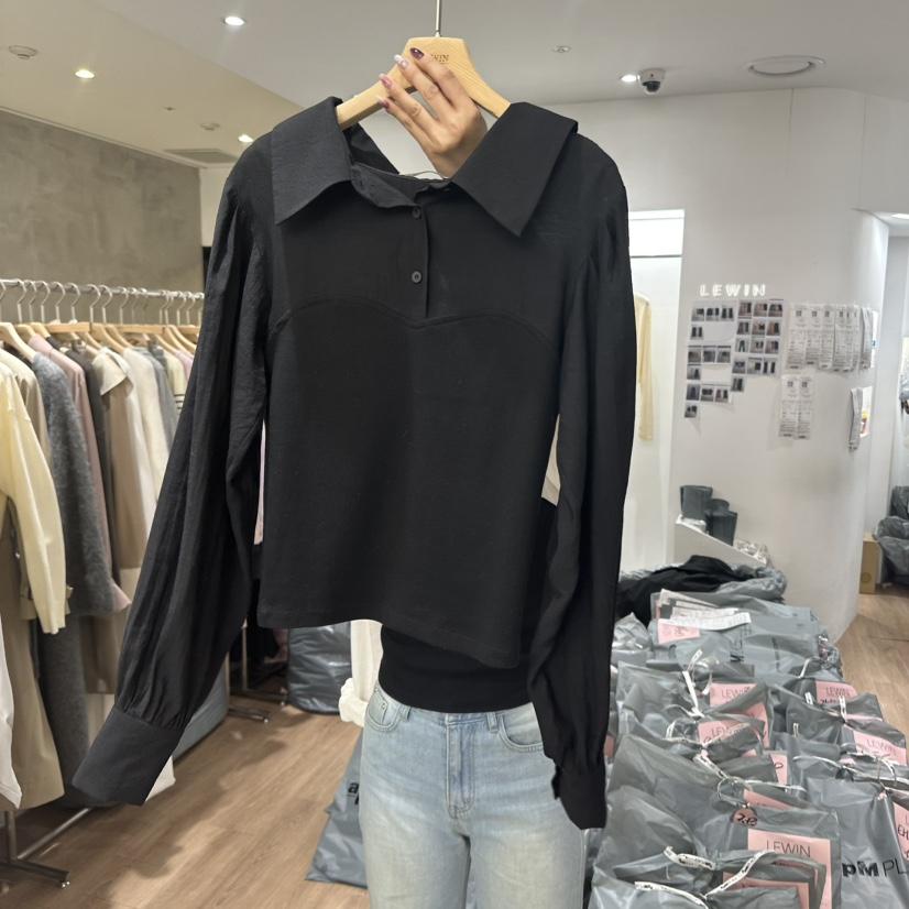 LEWIN韓國直郵㊣女裝新品職業人氣25春夏時尚推薦襯衫蕾絲衫LEWIN襯衫/蕾絲衫
