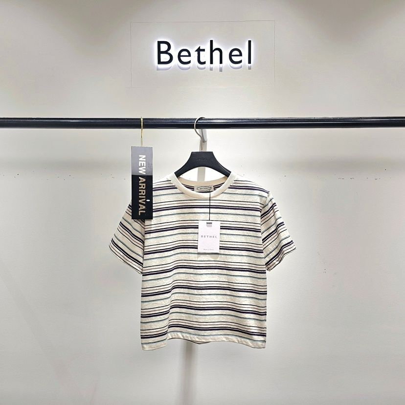 BETHEL韓國直郵㊣女裝新品時尚休閑熱賣25春夏職業推薦人氣T恤BETHELT恤