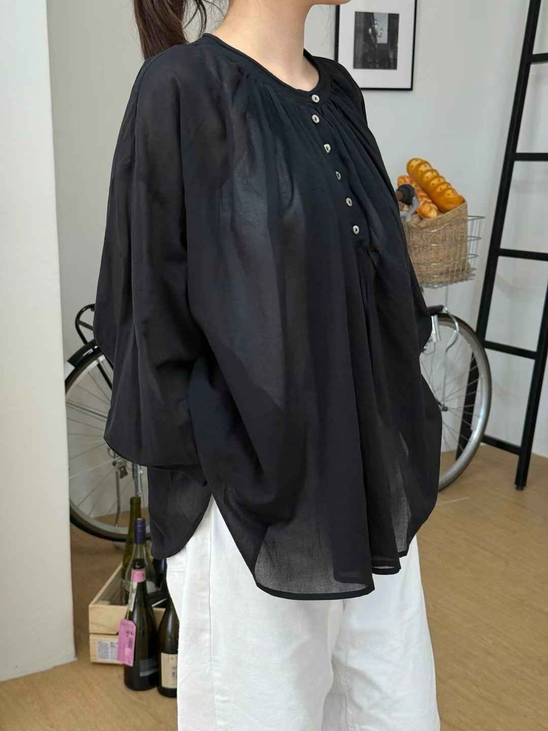 BROTE韓國直郵㊣東大門實拍女裝新款人氣推薦熱賣襯衫蕾絲衫BROTE襯衫/蕾絲衫