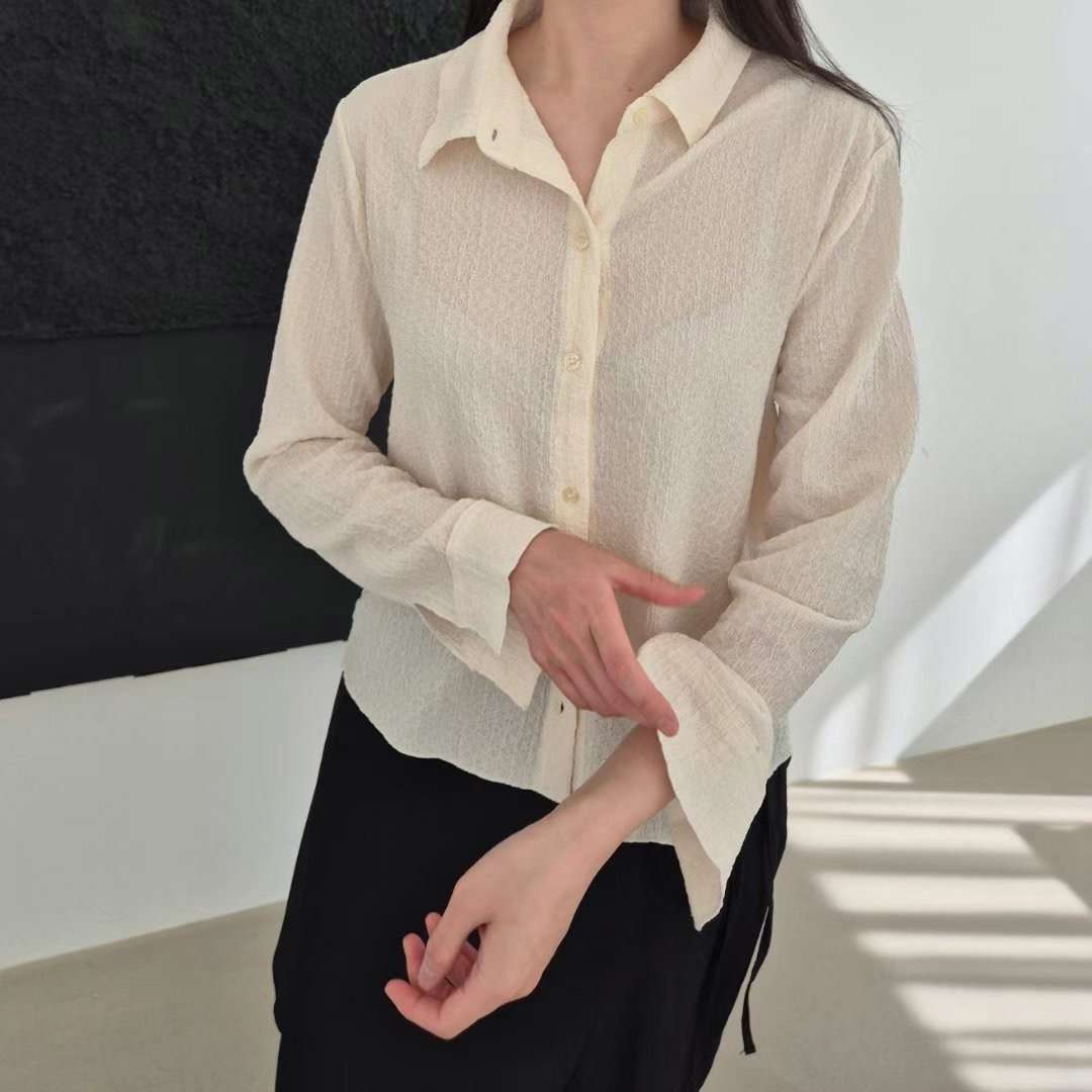 GOBSLMURI-곱슬머리-T東大門直郵女士新款職業襯衫蕾絲衫GOBSLMURI-2件起襯衫/蕾絲衫