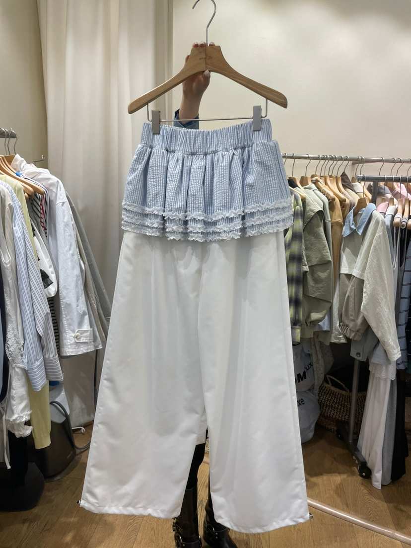 AUVERFIT韓國㊣直郵東大門代購女裝新品時尚人氣裙褲荷葉邊AUVERFIT裙褲