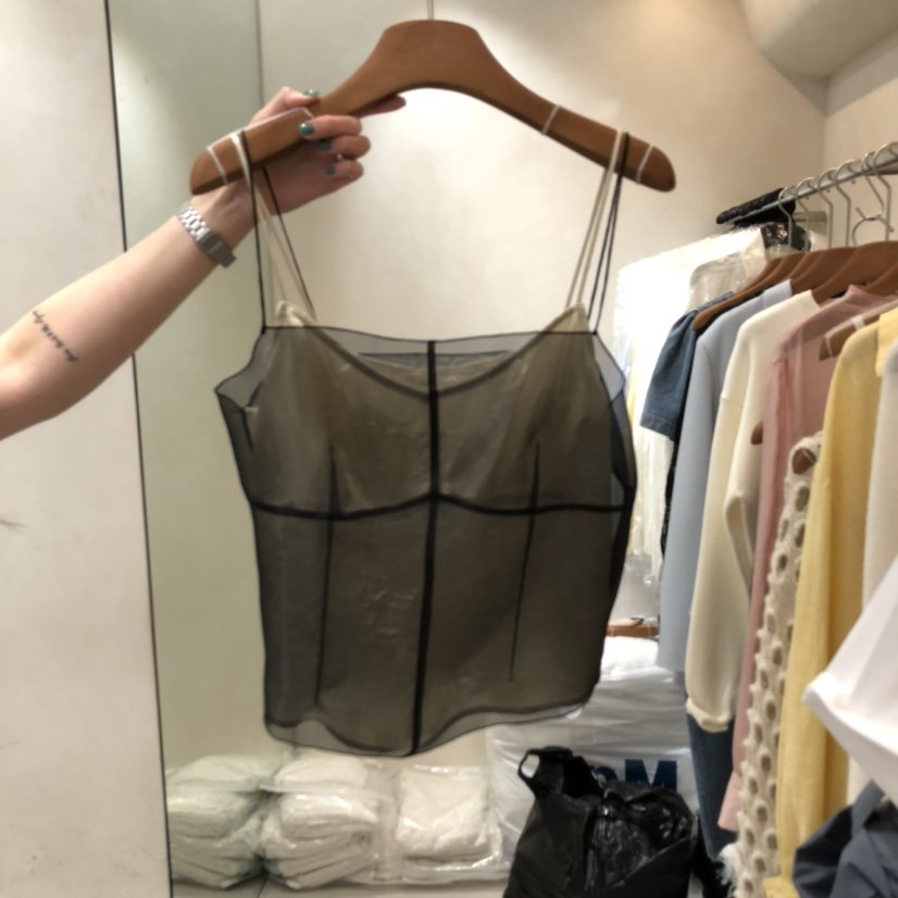 NINESQUARED東大門實拍女士新品熱賣職業吊帶背心歐根紗套裝NINESQUARED吊帶/背心