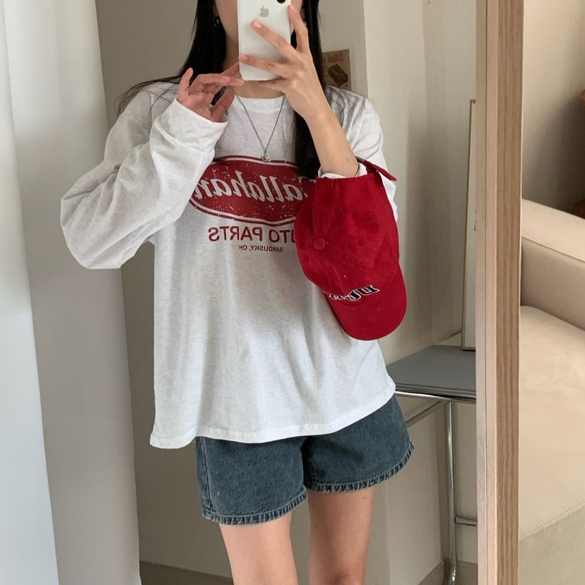 HELLO JINI韓國直郵㊣女裝新款職業25春夏人氣推薦長袖T恤HELLO JINI長袖T恤