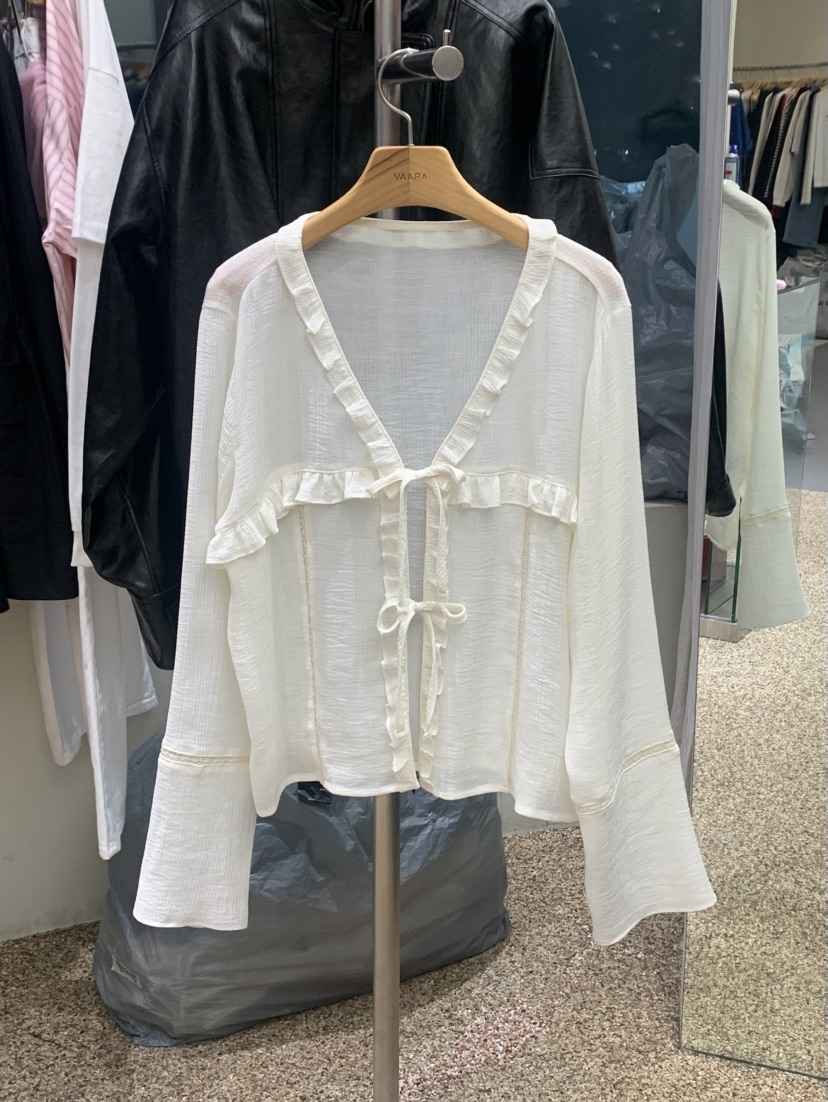 VAARA直郵韓國代購㊣女裝新品時尚熱賣休閑推薦職業襯衫蕾絲衫VAARA襯衫/蕾絲衫