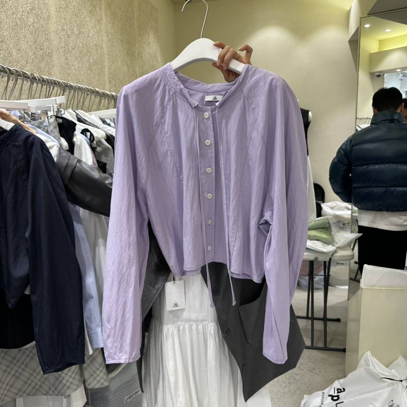 REFLAT韓國㊣直郵東大門代購女裝新品休閑25春夏襯衫蕾絲衫REFLAT襯衫/蕾絲衫