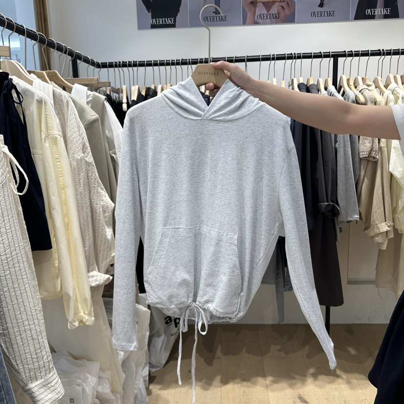 OVERTAKE直郵韓國代購㊣女裝新品熱賣人氣推薦衛衣口袋連帽OVERTAKE衛衣