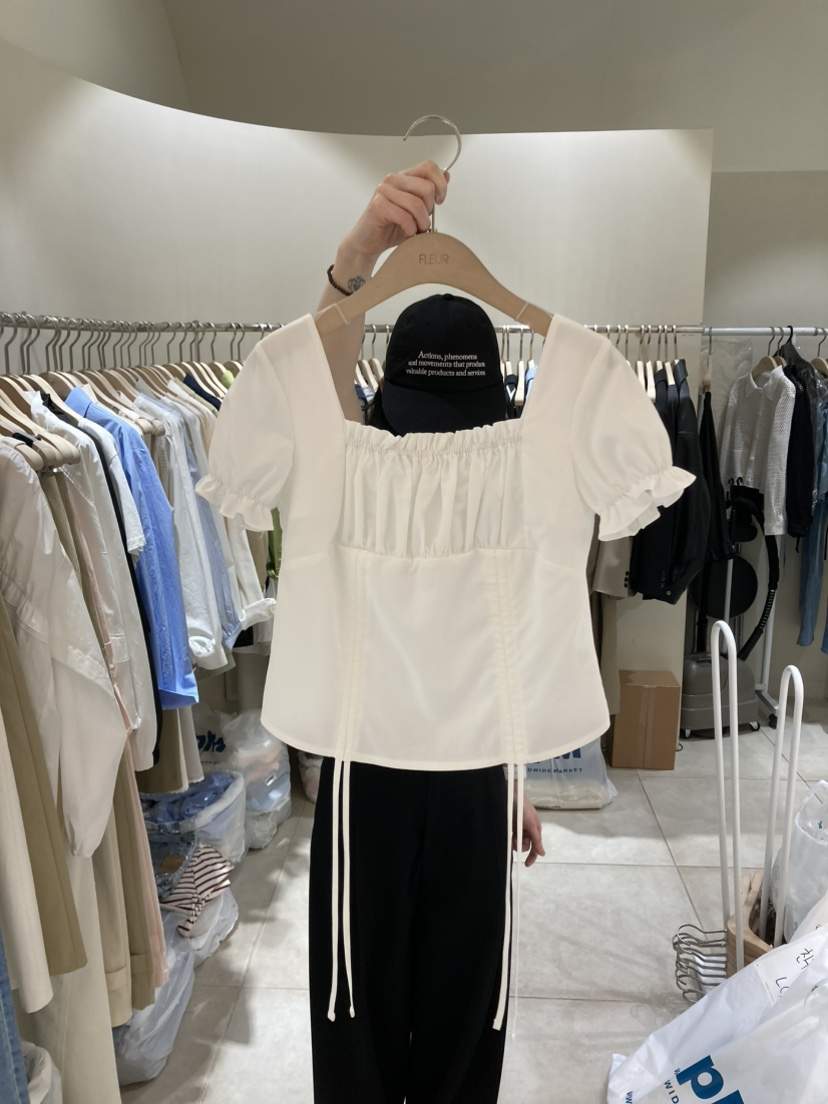 FLEUR-P韓國直郵女士新款推薦25春夏休閑真品職業襯衫蕾絲衫FLEUR襯衫/蕾絲衫
