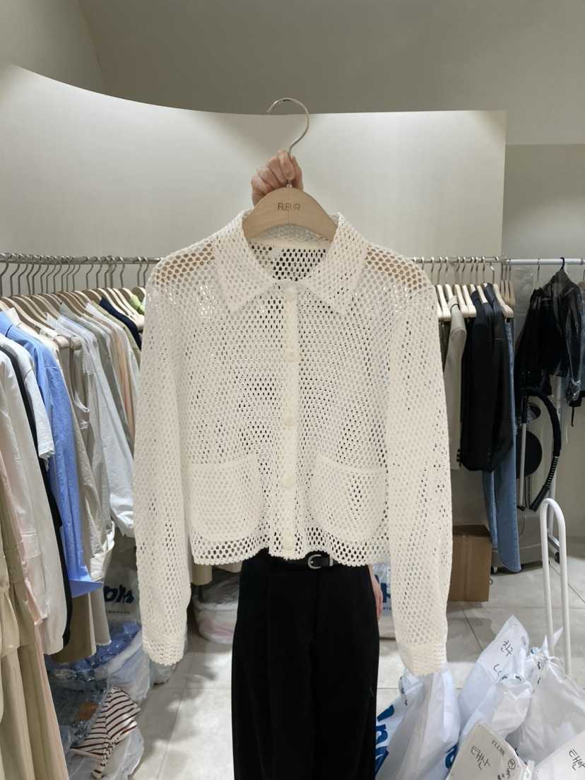FLEUR-P東大門代購女裝新品真品25春夏人氣襯衫蕾絲衫開衫FLEUR襯衫/蕾絲衫