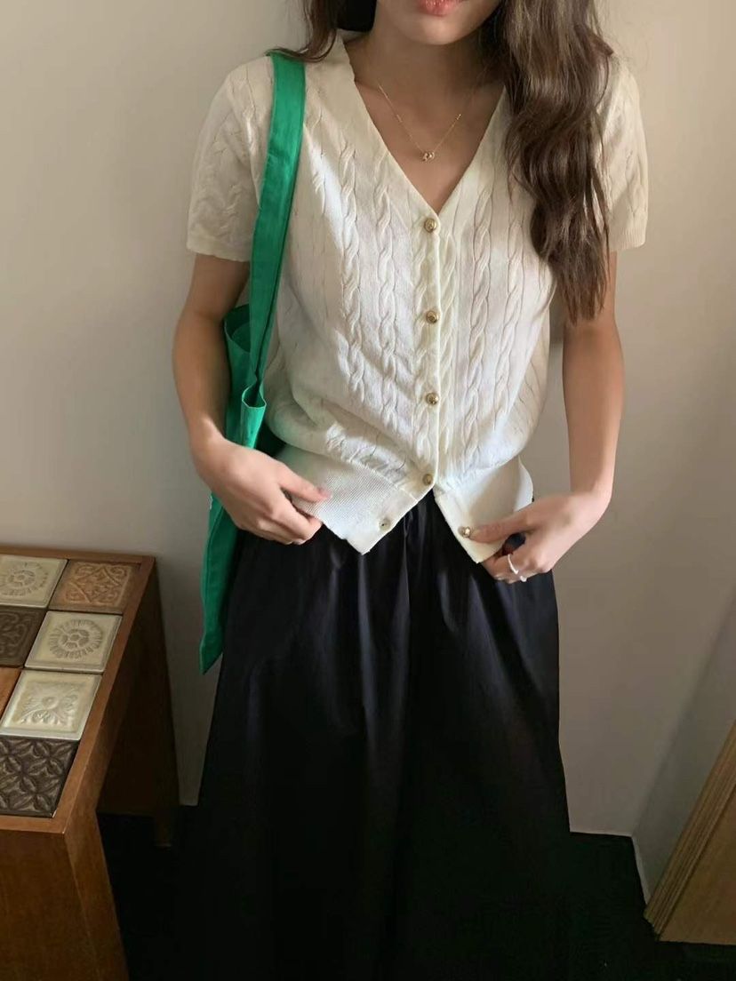 CRONG東大門實拍女裝新款25春夏推薦職業時尚休閑人氣針織衫CRONG針織衫