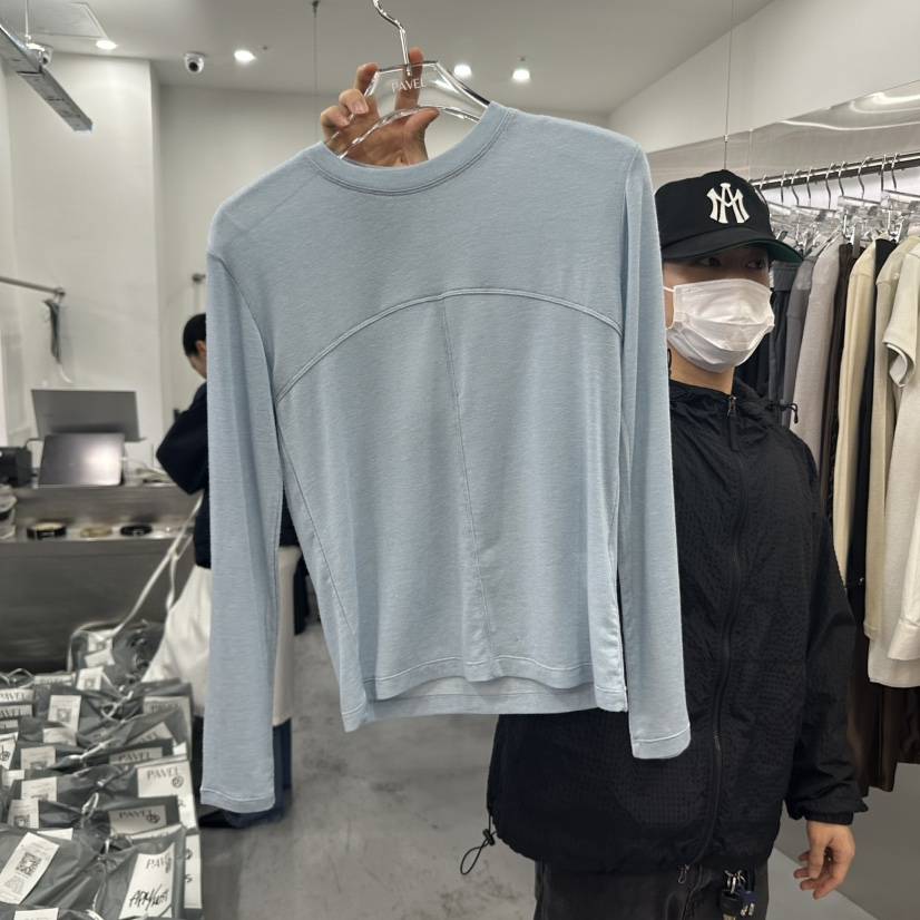PAVEL韓國直郵㊣女裝新品25春夏職業人氣休閑時尚推薦長袖T恤PAVEL長袖T恤