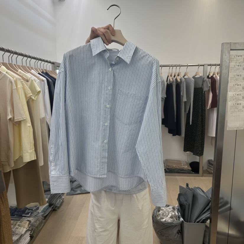 LTMS韓國㊣直郵東大門代購女裝新品25春夏職業休閑襯衫蕾絲衫LTMS襯衫/蕾絲衫