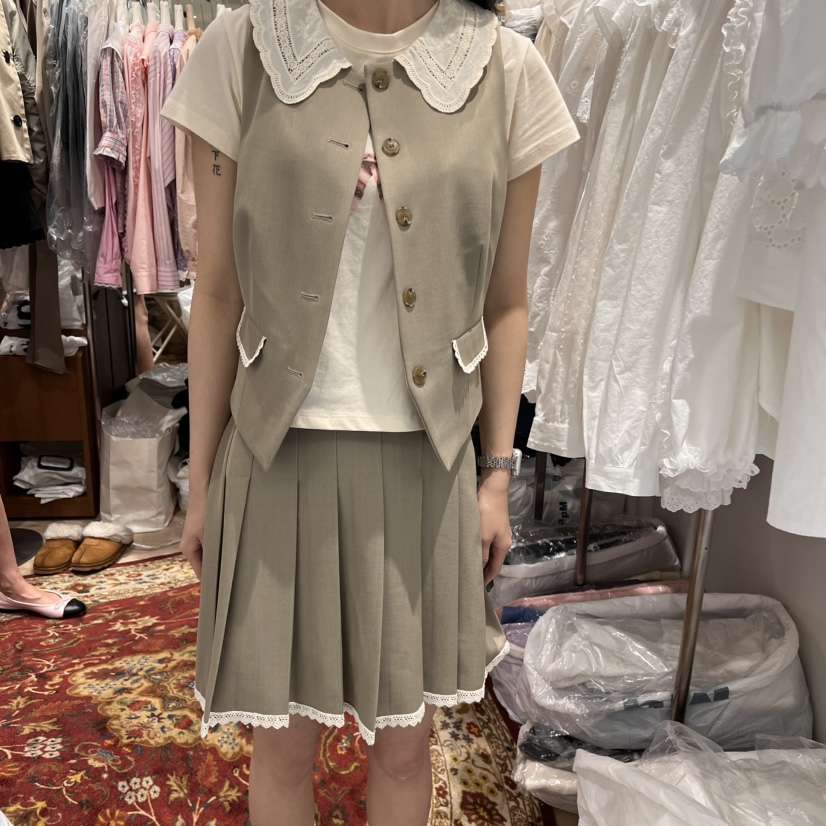 OGI韓國直郵㊣女裝新款職業熱賣人氣時尚休閑25春夏馬甲不含內搭FLat OGI馬甲