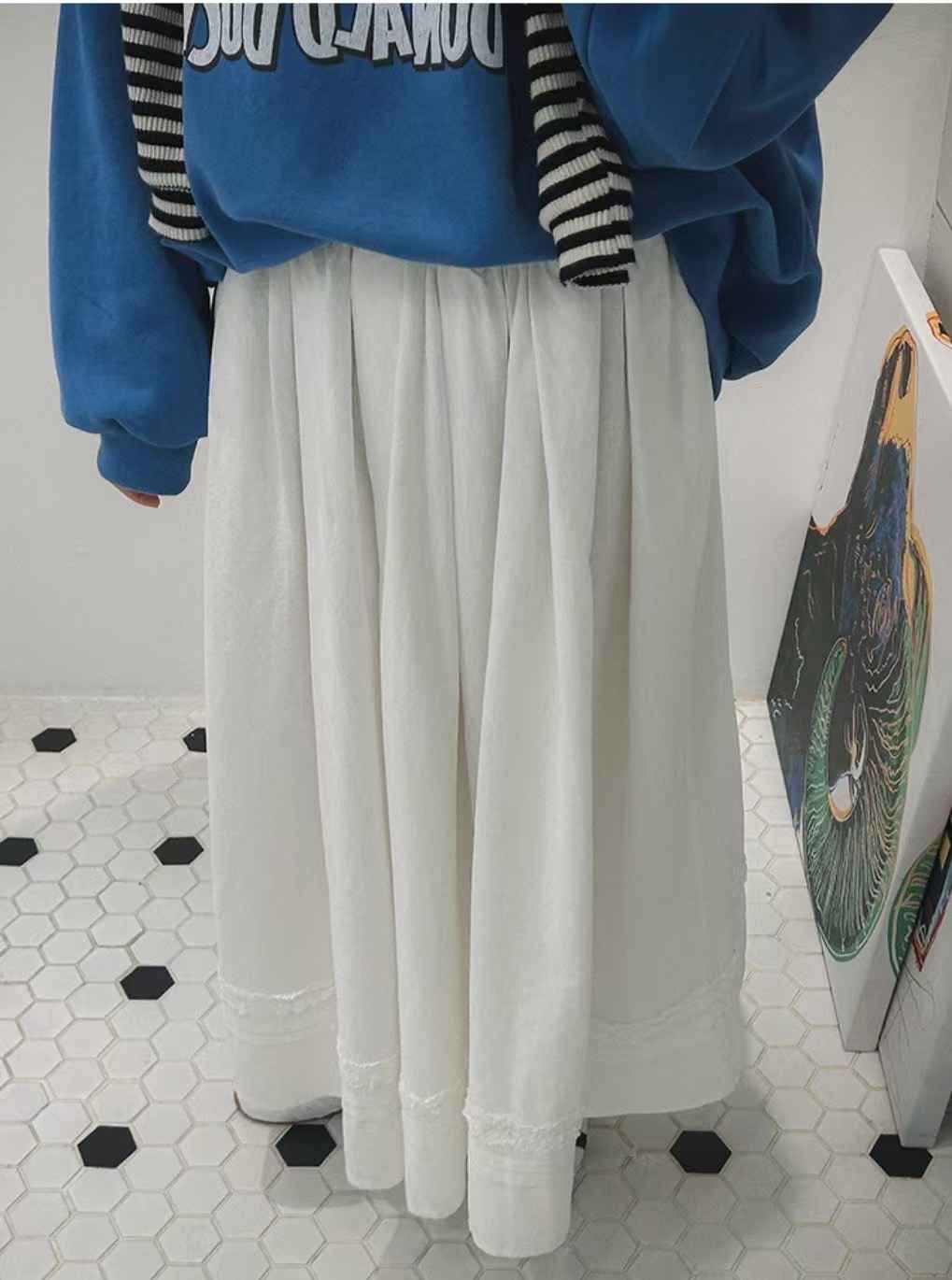 WHERELL韓國直郵㊣東大門實拍女裝新品人氣推薦25春夏熱賣長裙GROW-WHERELL長裙