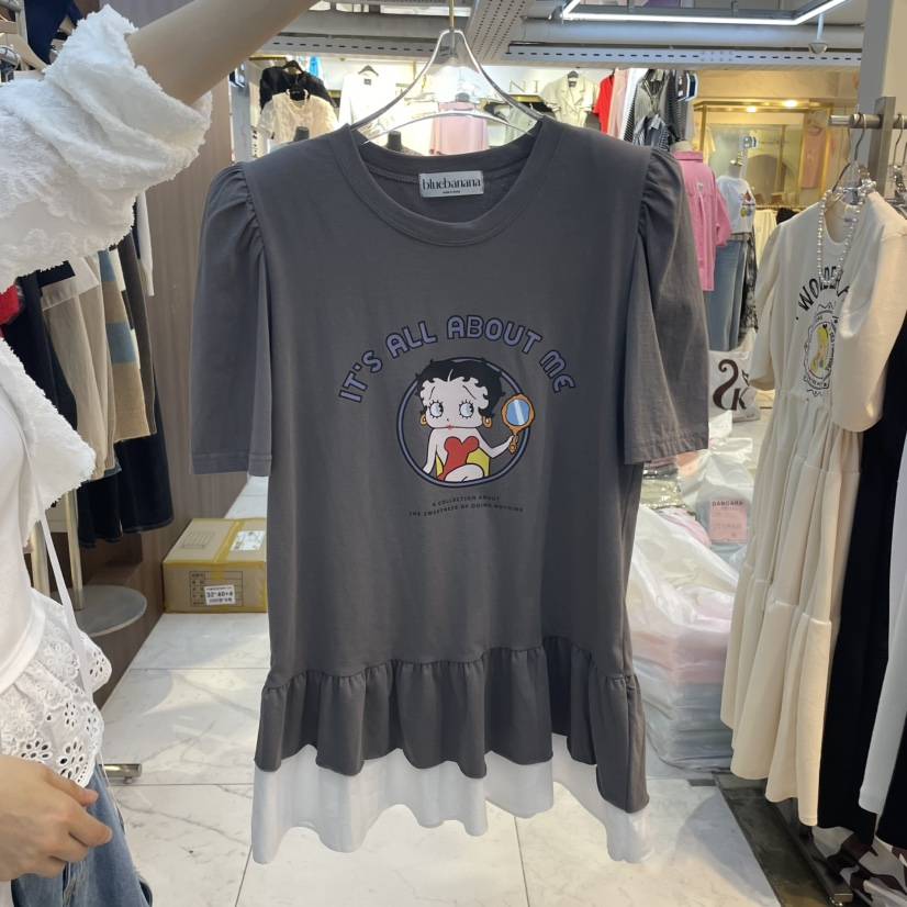 BLUE BANANA韓國直郵㊣東大門實拍女裝新品職業推薦25春夏T恤BLUE BANANAT恤